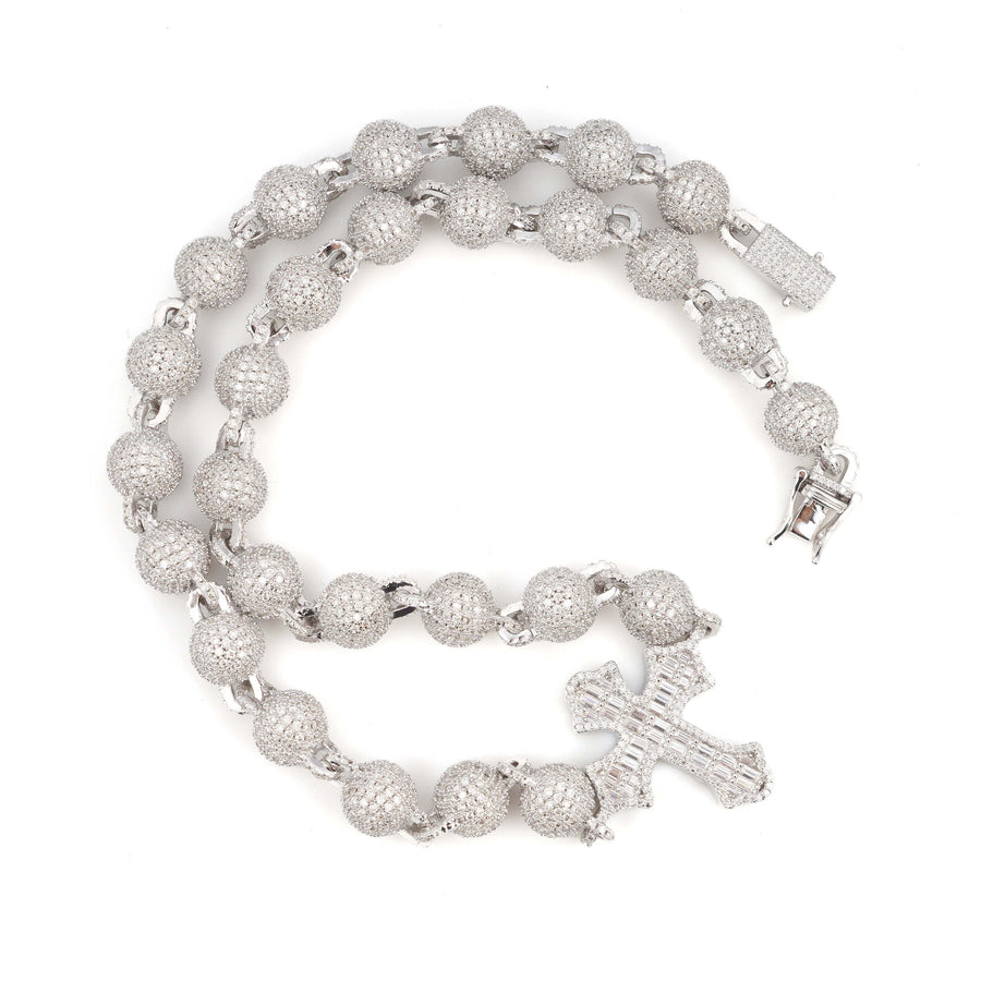 Iced Bead Cross Chain