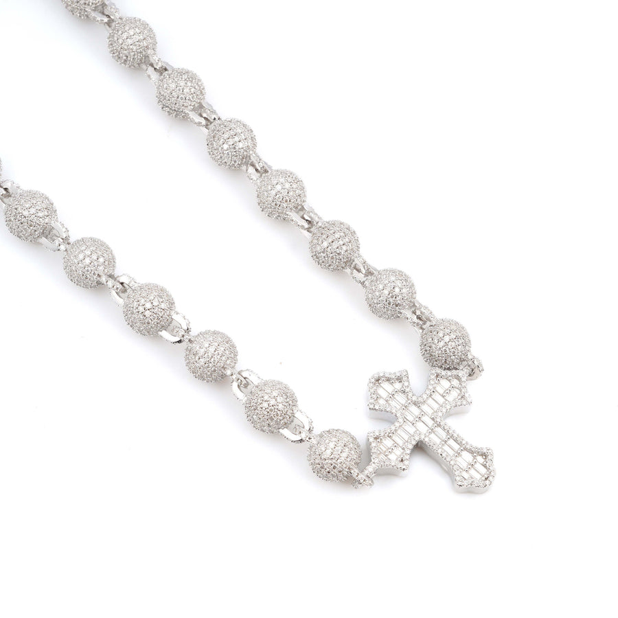 Iced Bead Cross Chain
