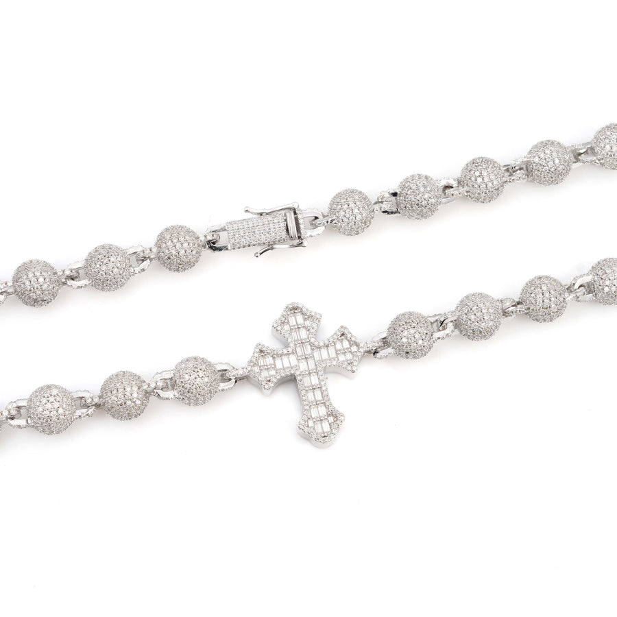 Iced Bead Cross Chain