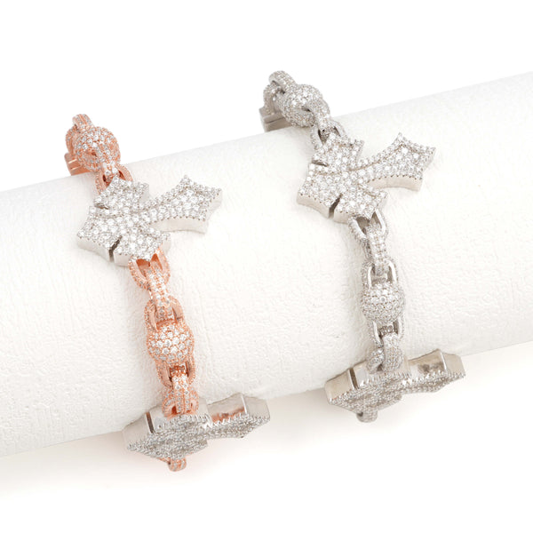 Iced Cross Link Bracelet — alternate view