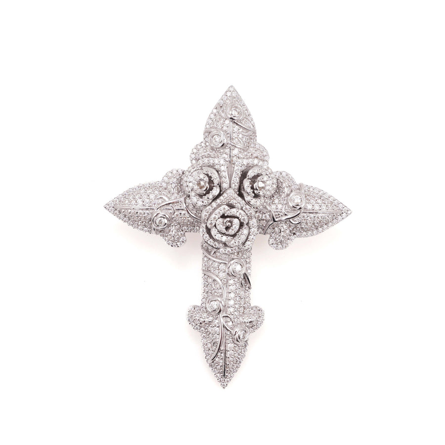 Cross With Roses Pendant