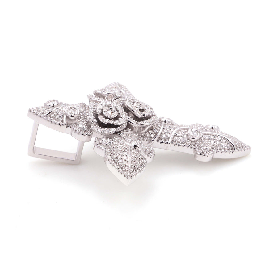 Cross With Roses Pendant