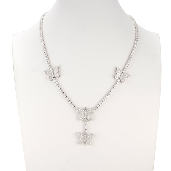 4 Butterfly 3mm Tennis Chain — alternate view