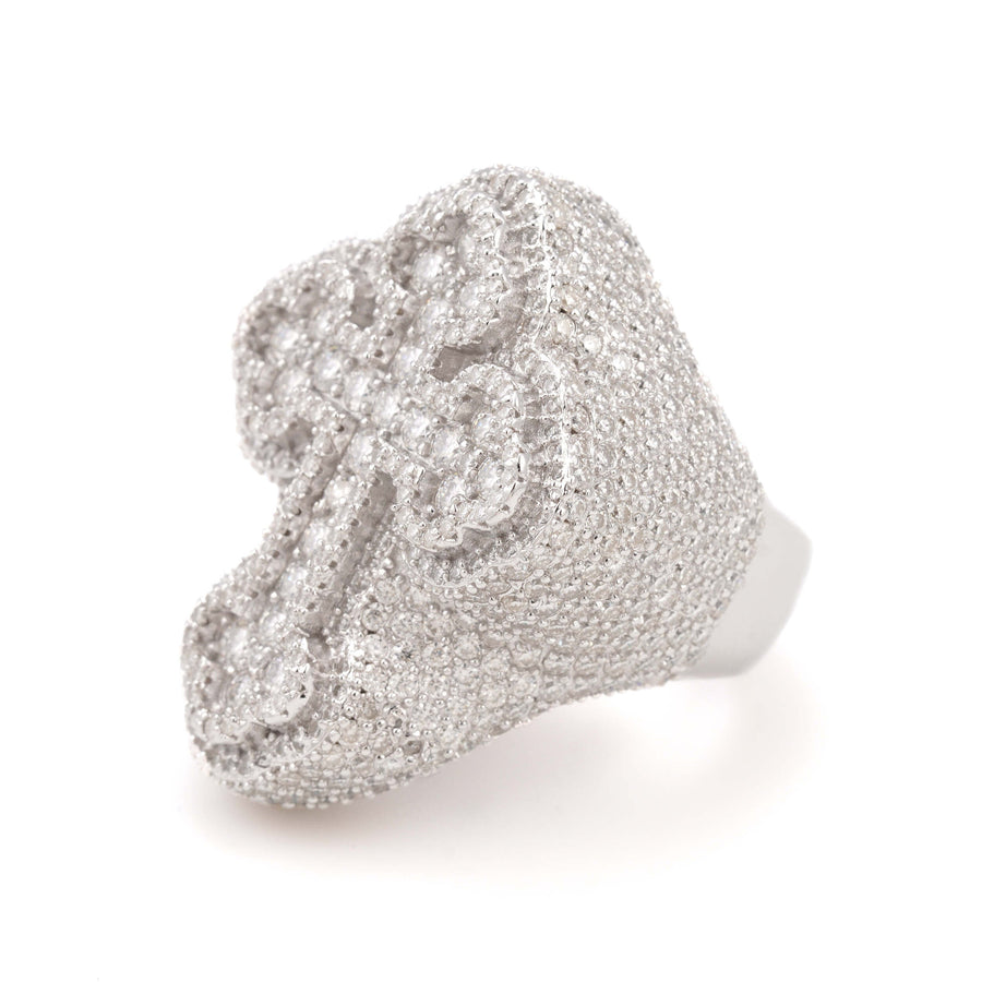 Fully Iced Cross Ring