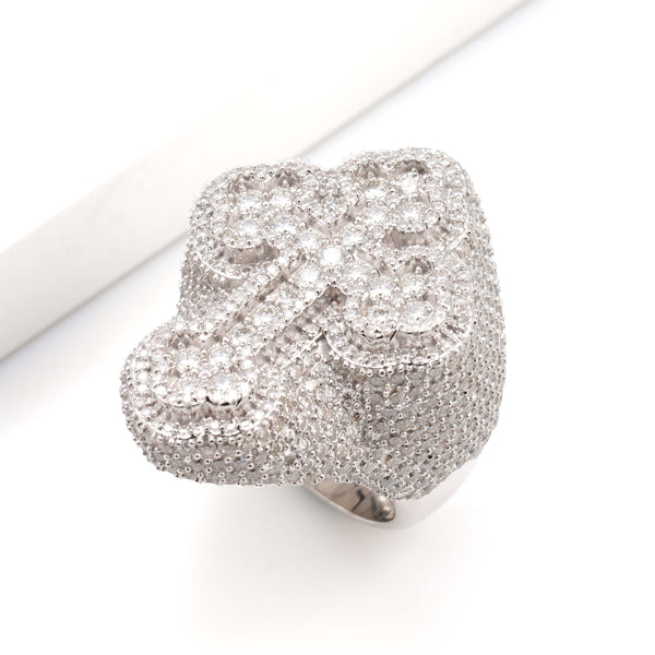 Fully Iced Cross Ring — alternate view