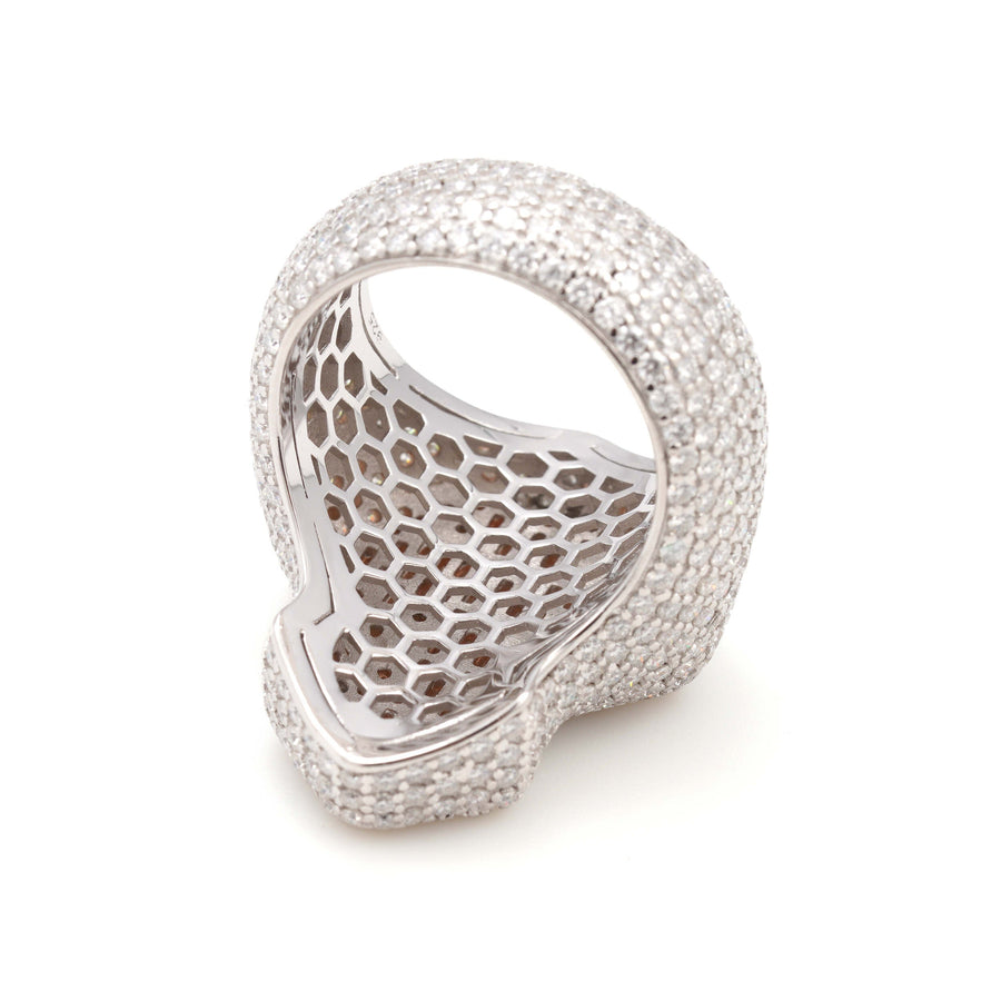 Two-Tone Baguette Cross Ring