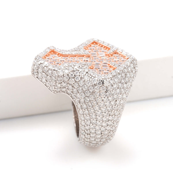 Two-Tone Baguette Cross Ring — alternate view