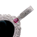 Ruby Halo Onyx Memorial Pendant