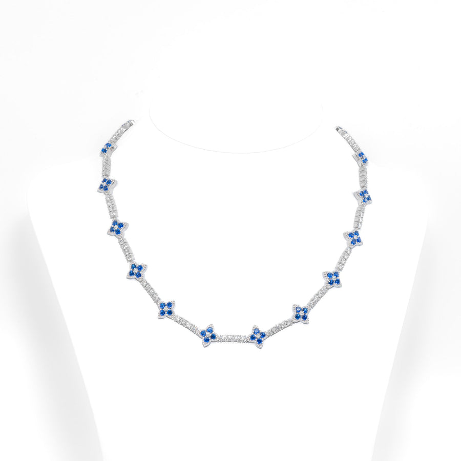 Royal Sapphire Clover Chain