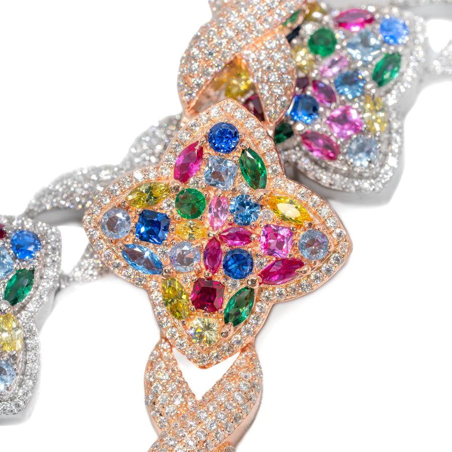 Rainbow Clover Infinity Bracelet