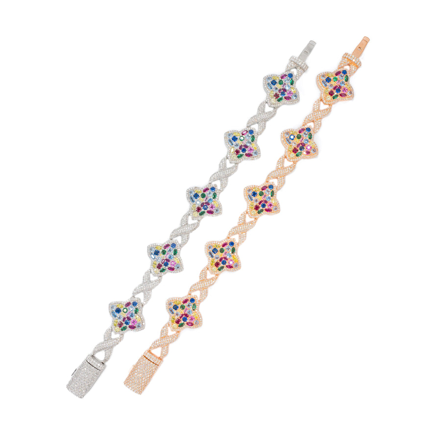 Rainbow Clover Infinity Bracelet