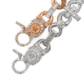 Cross Link Baguette Bracelet