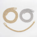Cuban Chain and Cuban Bracelet Set 8MM