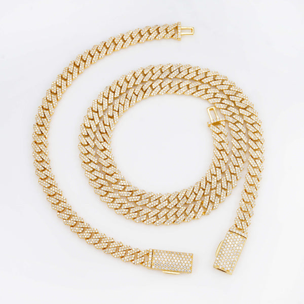 Cuban Chain and Cuban Bracelet Set 8MM