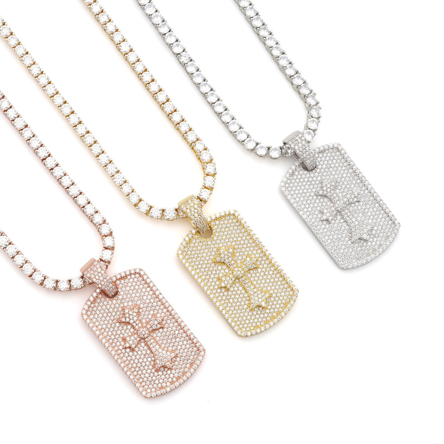 Chrome Heart Dog Tag Pendant