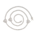 Heart Baguette Tennis Chain